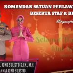 Komandan Satuan Wanteror Pasukan Gegana Kombespol Joko Sulistio. S.I.K,M.H Beserta Staf Dan Jajaran Mengucapkan . Selamat Hari Raya Idul Adha . 10 Dzulhijjah 1441 H / 31 Juli 2020 M