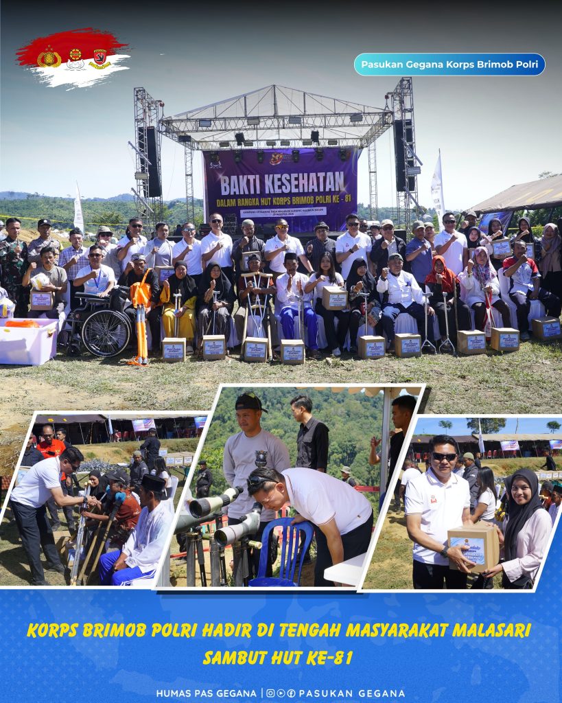 Korps Brimob Polri Hadir di Tengah Masyarakat Malasari Sambut HUT ke-81
