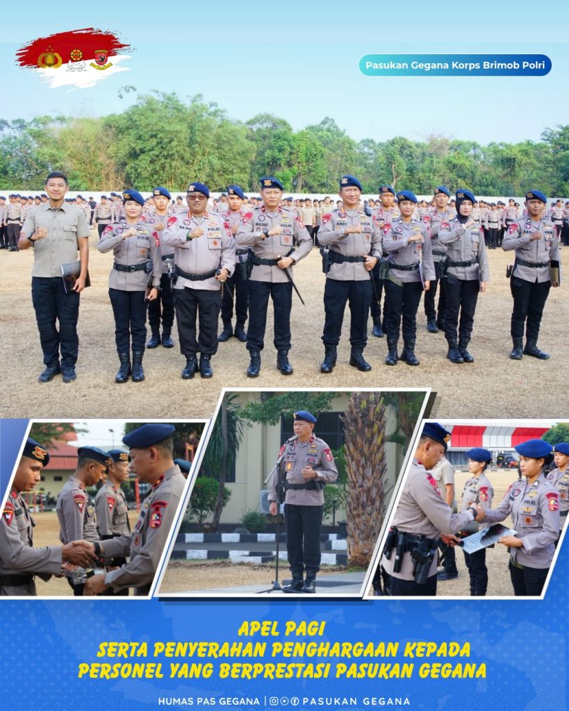 APEL PAGI SERTA PENYERAHAN PENGHARGAAN KEPADA PERSONIL PASGEGANA  BERPRESTASI